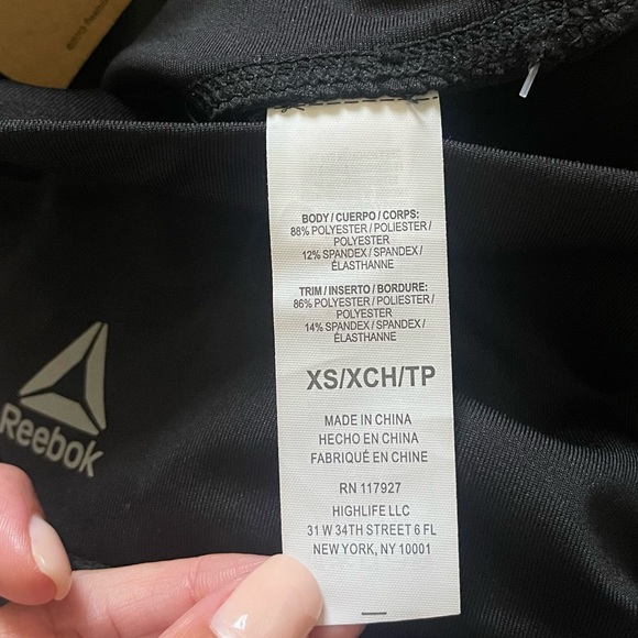 NWT Reebok Vigor High-rise Skinny Capri Black Mesh Panel Insert REW192LE07005 XS - Picture 12 of 13